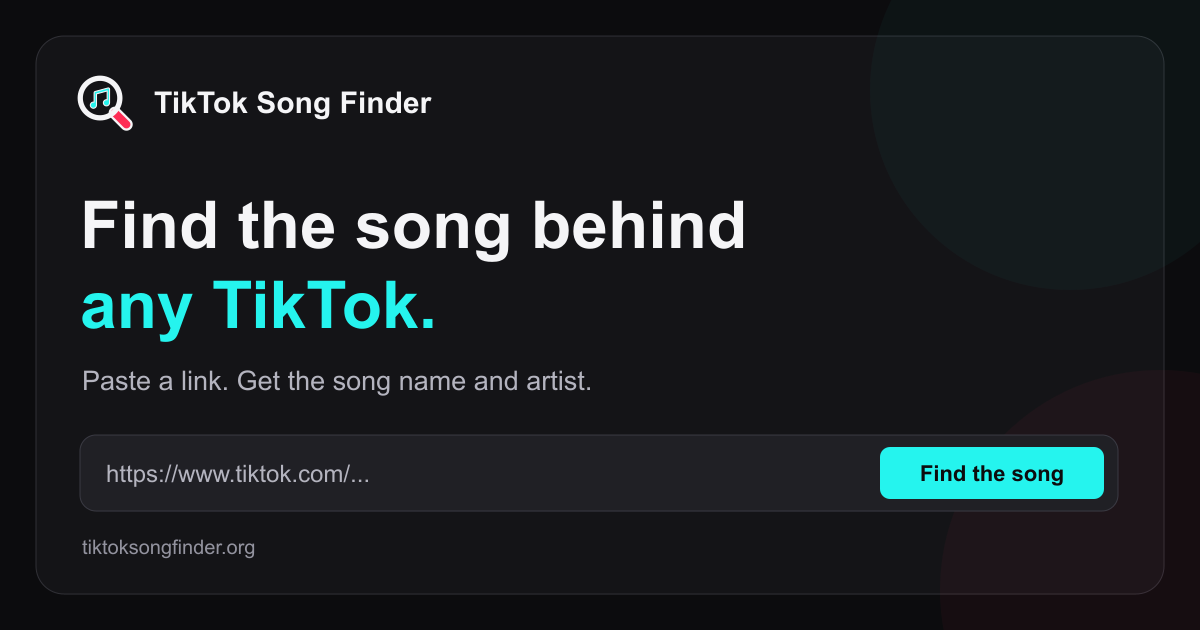 TikTok Song Finder – Find Music from a Public TikTok Link